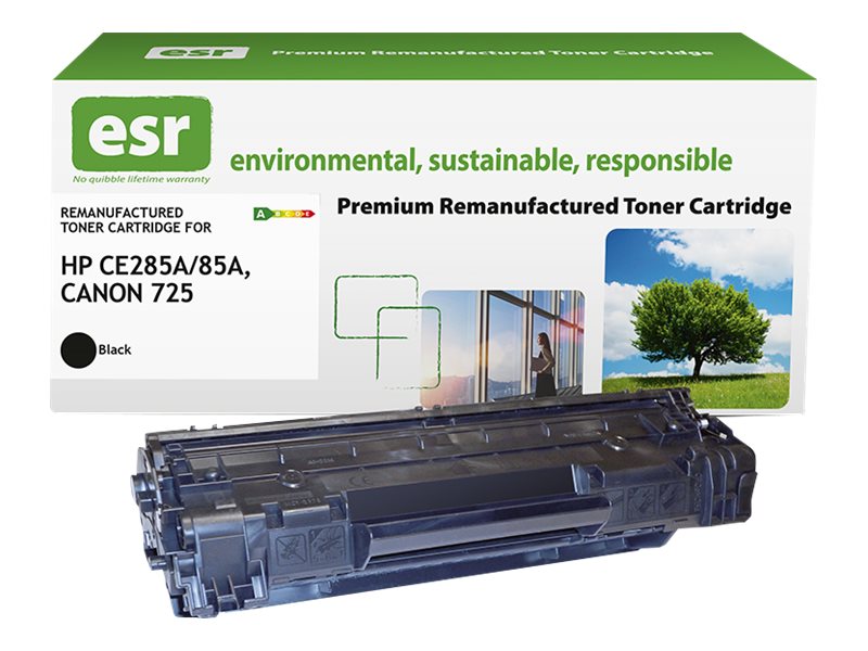ESR - Schwarz - kompatibel - Karton - wiederaufbereitet - Tonerpatrone (Alternative zu: Canon 3484B002, HP CE285A)