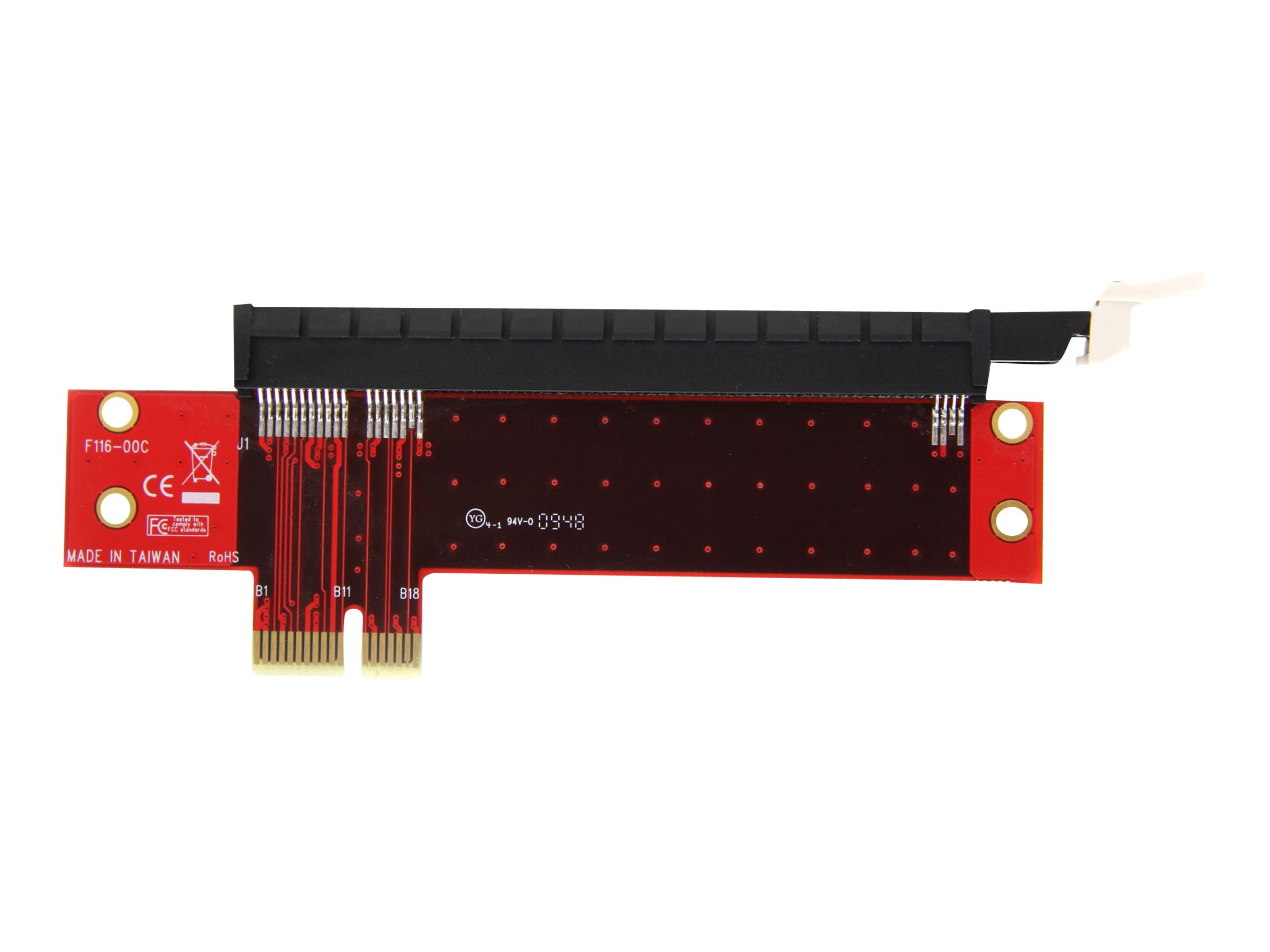 StarTech.com PCI Express x1 auf x16 Extender Adapter - PCIe Riser Verlängerung Karte - PCIe x1-zu-PCIe x16-Steckplatzadapter - f