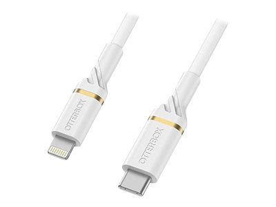 OtterBox Standard - Lightning-Kabel - Lightning mnnlich zu 24 pin USB-C mnnlich - 1 m - Cloud Dust White - USB Power Delivery 