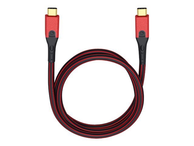 Oehlbach USB Evolution CC - USB-Kabel - 24 pin USB-C (M) umkehrbar zu 24 pin USB-C (M) umkehrbar - USB 3.1 - 3 m - Rot