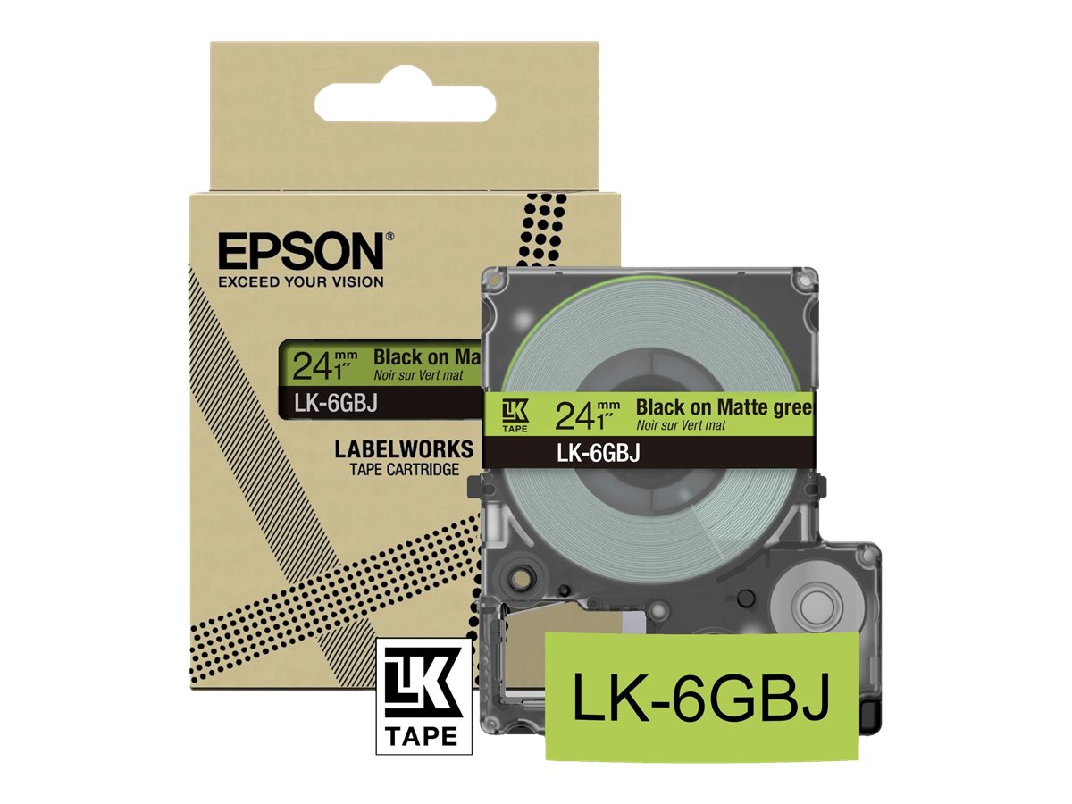 Epson LabelWorks LK-5GBJ - Schwarz auf Mattgrn - Rolle (1,8 cm x 8 m) 1 Kassette(n) Hngebox - Bandkassette - fr LabelWorks LW