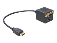 Delock - Videoadapter - HDMI mnnlich zu DVI-D, HDMI weiblich - 20 cm