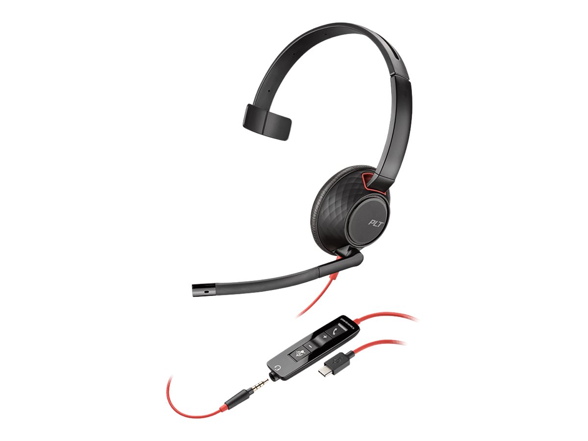 Poly Blackwire C5210 USB-C - 5200 Series - Headset - On-Ear - kabelgebunden - 3,5 mm Stecker, USB-C