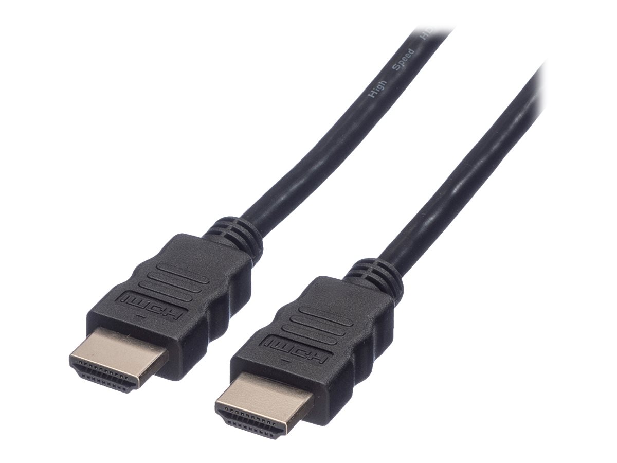 Roline - HDMI-Kabel mit Ethernet - HDMI mnnlich zu HDMI mnnlich - 5 m - abgeschirmt - Schwarz