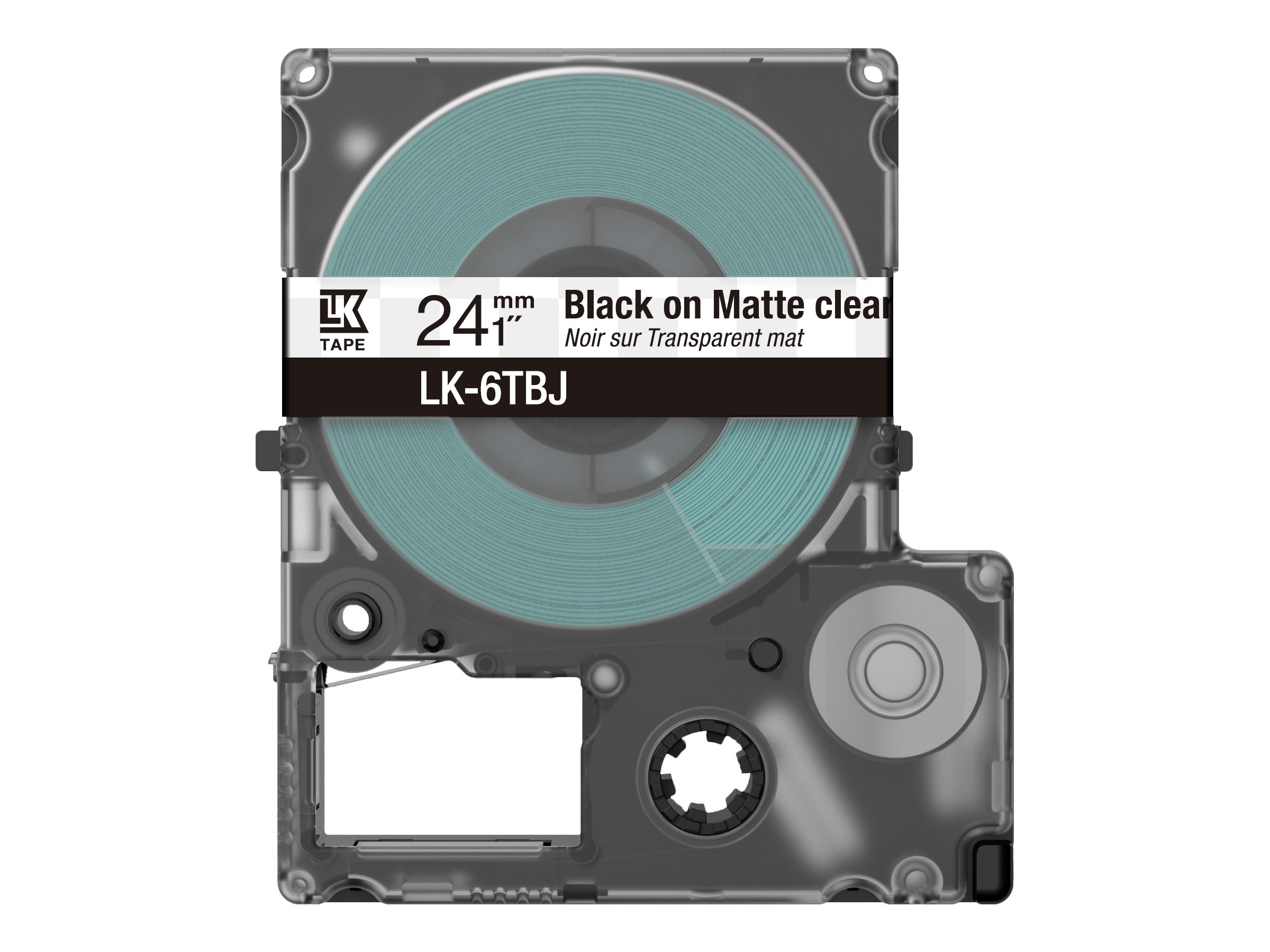 Epson LabelWorks LK-6TBJ - Schwarz auf Matt-TranErsatzteilnt - Rolle (2,4 cm x 8 m) 1 Kassette(n) Hngebox - Bandkassette - fr 