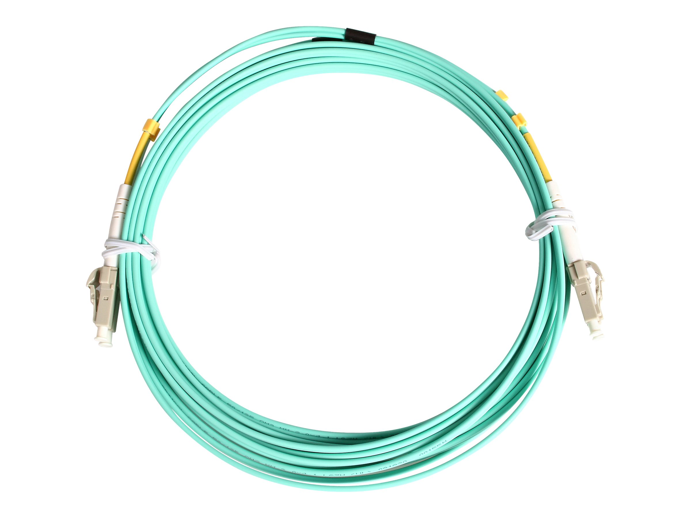 StarTech.com 10m (30ft) LC/UPC to LC/UPC OM3 Multimode Fiber Optic Cable, Full Duplex 50/125µm Zipcord Fiber Cable, 100G Networ