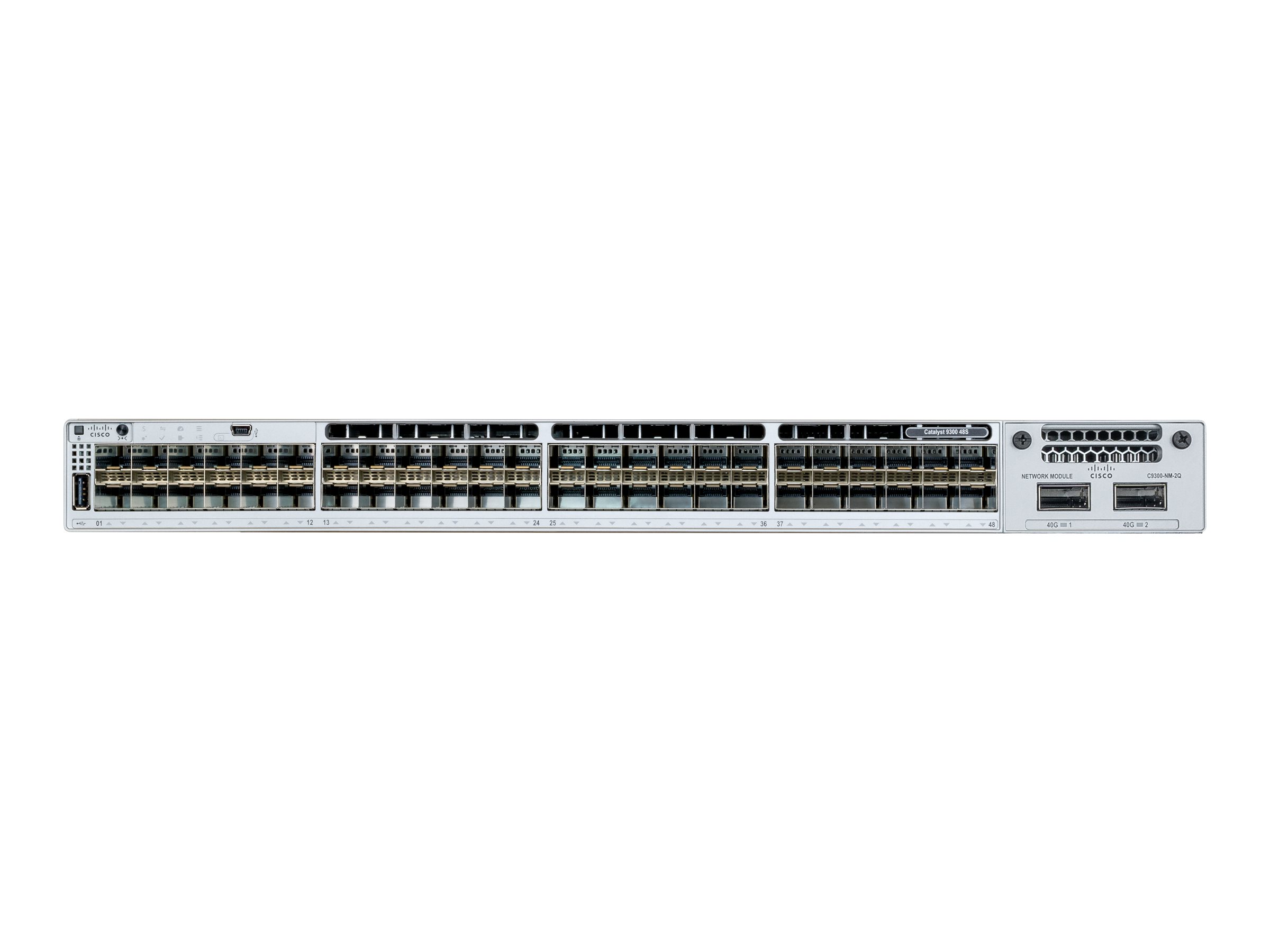 Cisco Catalyst 9300L - Network Advantage - Switch - L3 - managed - 36 x 10/100/1000 (UPOE) + 2 x 40Gb Ethernet + 12 x 1/2.5/5/10