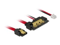 Delock - SATA-Kabel - Serial ATA 150/300/600 - SATA, interne Stromversorgung, 2-polig (R) zu SATA Combo (R) gerade - 30 cm