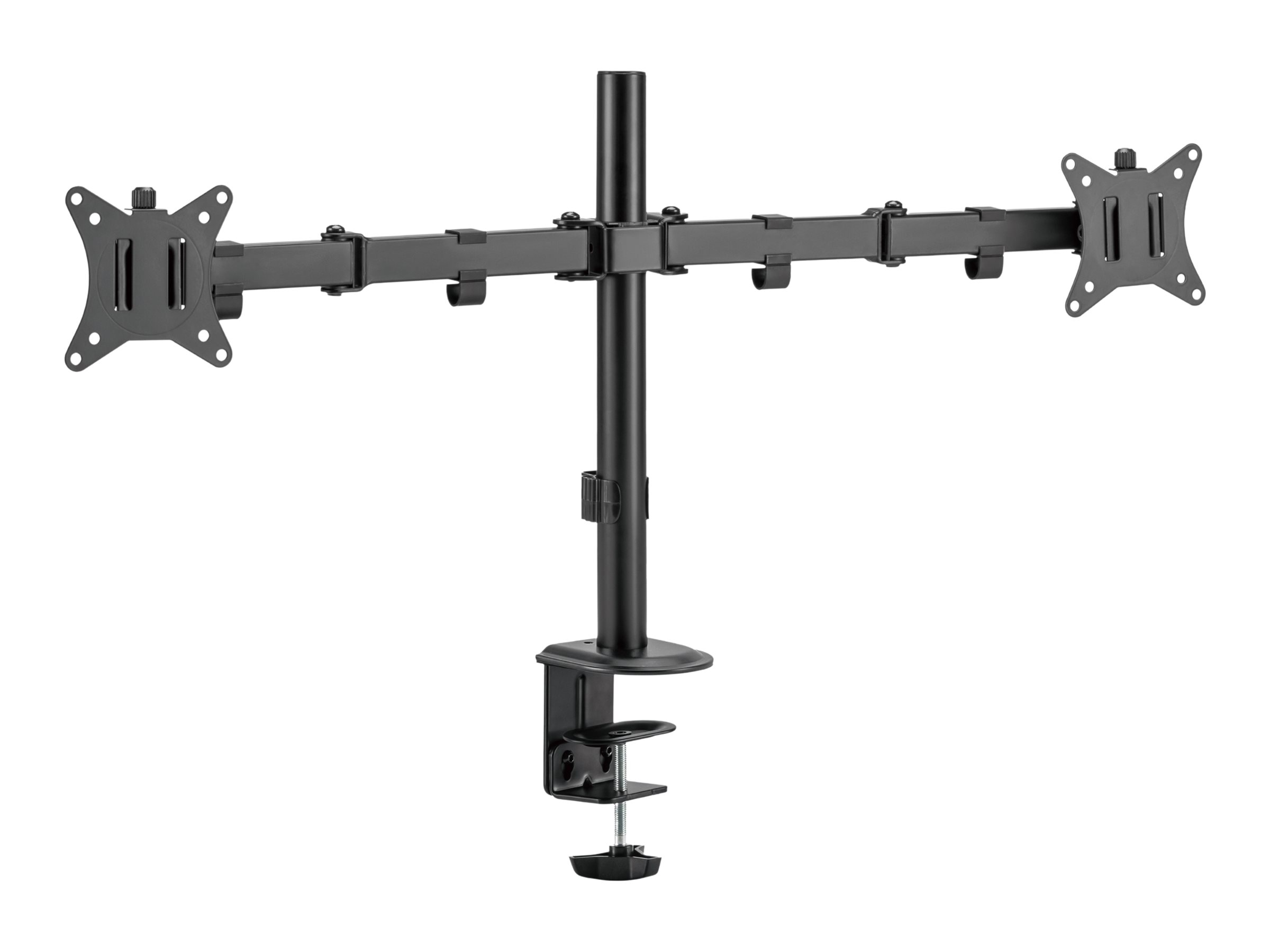 V7 - Befestigungskit (Klammerbasis, 2 Gelenkarme, 2 VESA-Platten) - für 2 Monitore - Stahl - Bildschirmgrösse: 43.2-81.3 cm (17