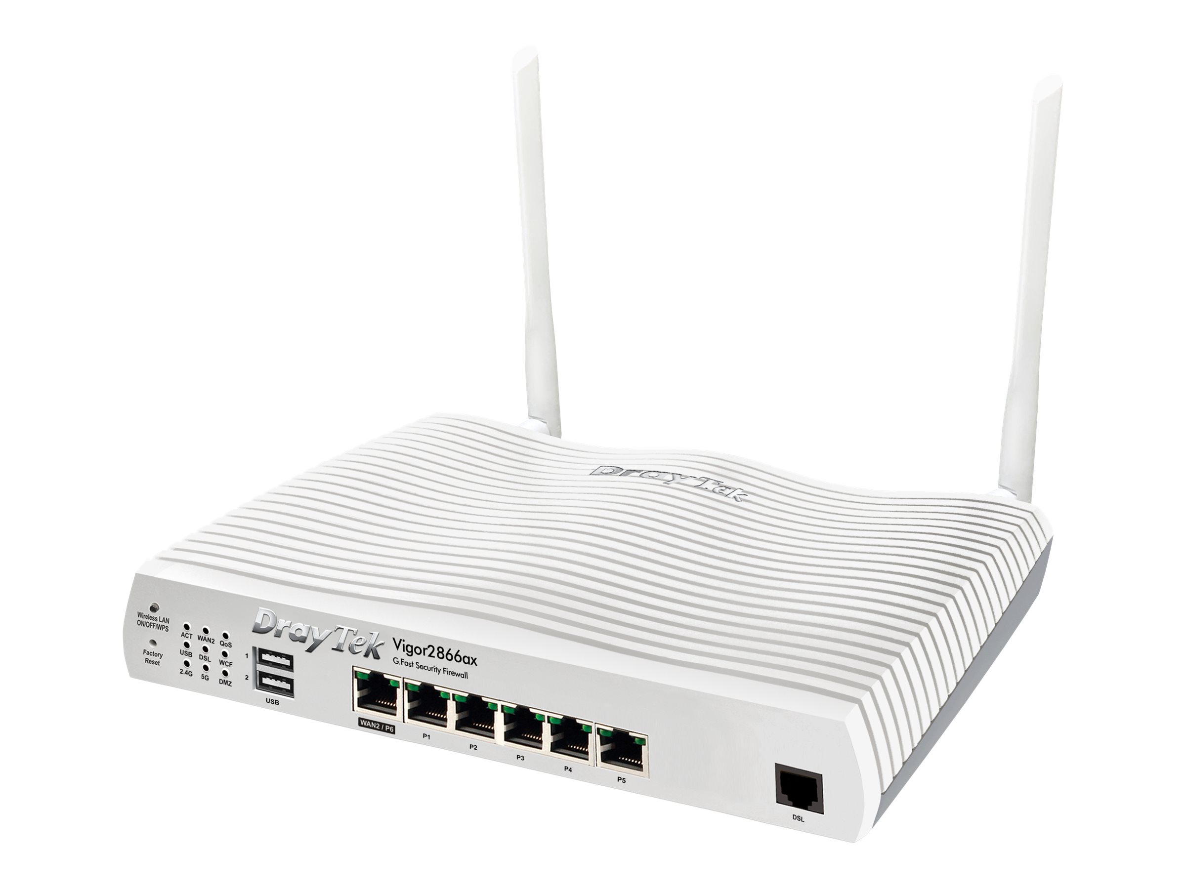 Draytek Vigor 2866ax - Wireless Router - DSL-Modem - Switch mit 6 Ports - GigE, PPP - WAN-Ports: 2