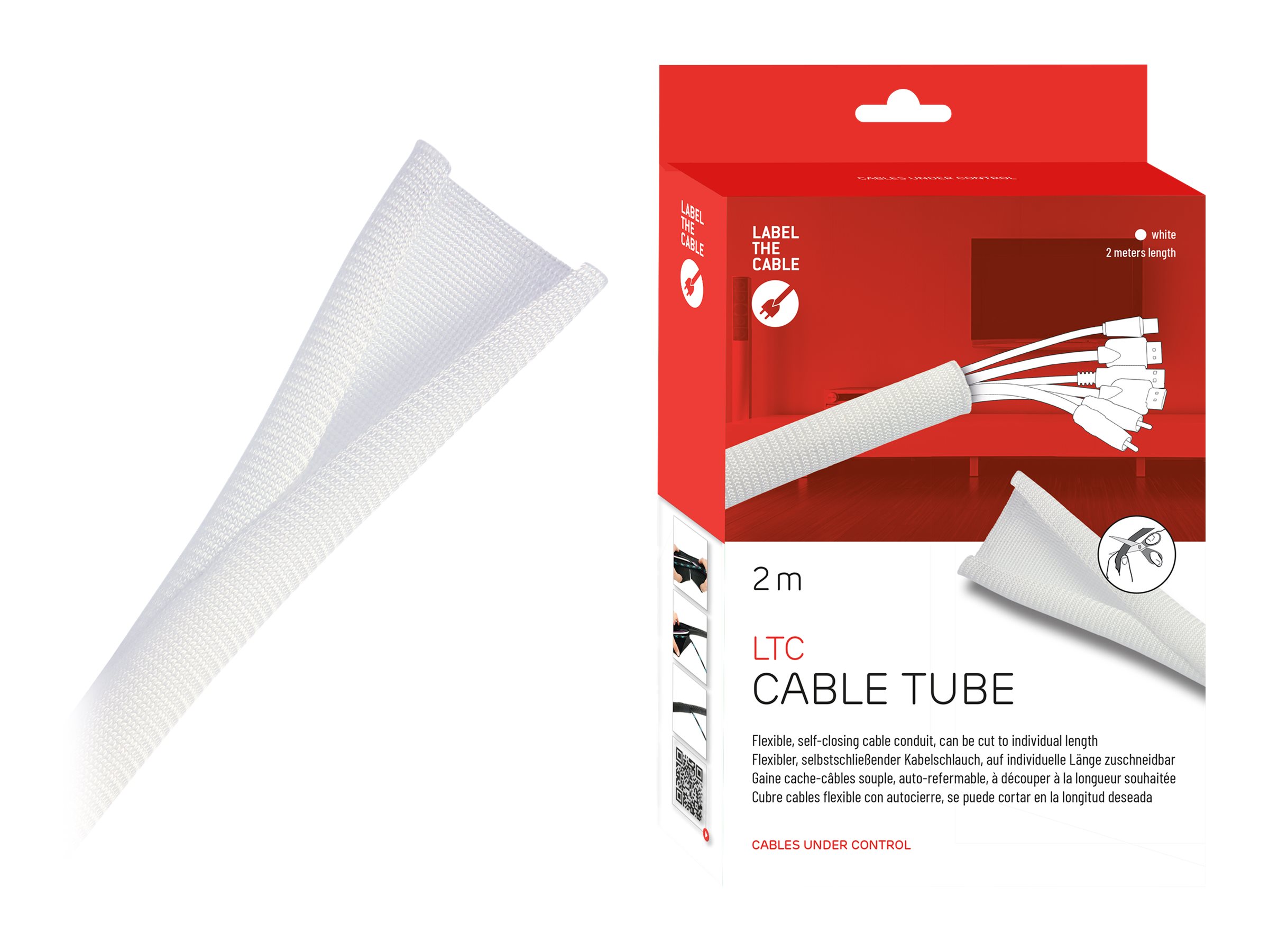 LTC CABLE TUBE - Kabelschlauch - 2 m - weiss
