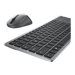 Dell Multi-Device KM7120W - Tastatur-und-Maus-Set - Bluetooth, 2.4 GHz - QWERTY - US International - Titan Gray