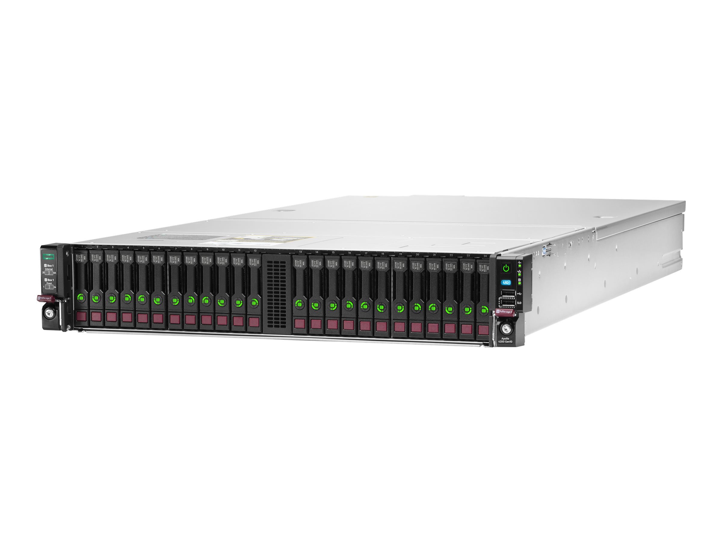 HPE Apollo 4200 Gen10 - Server - Rack-Montage - zweiweg - keine CPU - RAM 0 GB