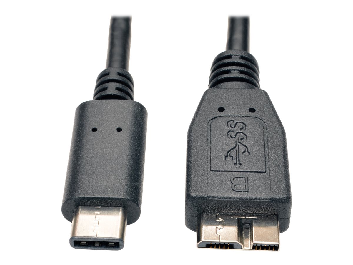 Eaton Tripp Lite Series USB-C to USB Micro-B Cable (M/M) - USB 3.2, Gen 1 (5 Gbps), Thunderbolt 3 Compatible, 3 ft. (0.91 m) - U