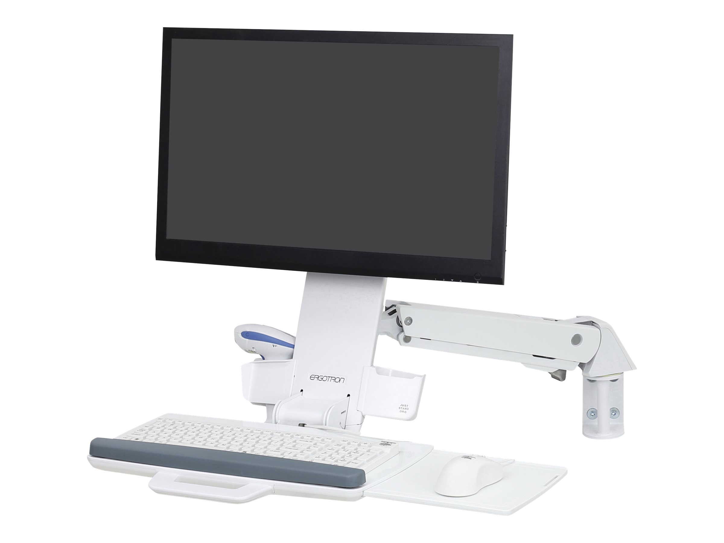Ergotron Sit-Stand Combo - Befestigungskit (Gelenkarm, Tastatur-Tablett) - fr LCD-Display / PC-Ausrstung - Aluminium, hochwert