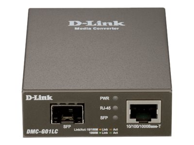 D-Link DMC G01LC - Medienkonverter - GigE - 10Base-T, 1000Base-LX, 1000Base-SX, 1000Base-ZX, 100Base-FX, 100Base-TX, 1000Base-T 
