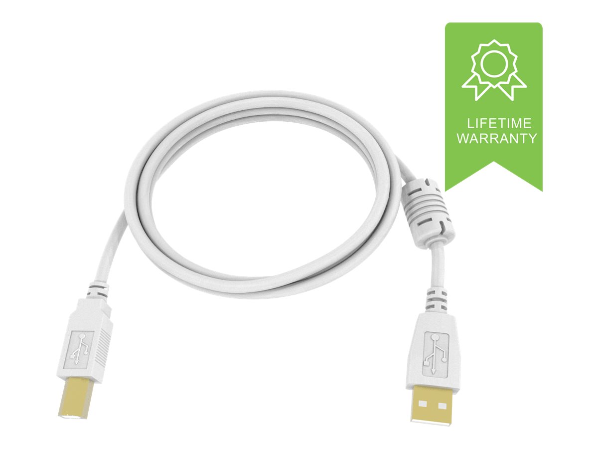 Vision Techconnect - USB-Kabel - USB Typ B (M) zu USB (M) - USB 2.0 - 1 m - weiss