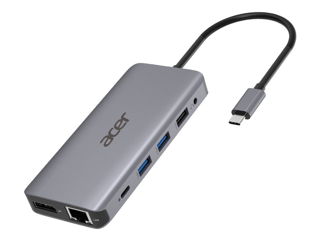 Acer 12-In-1 Type-C Adapter - Dockingstation - USB-C - 2 x HDMI, DP - 1GbE - fr Chromebook 51X; Extensa 15; Predator Helios 300