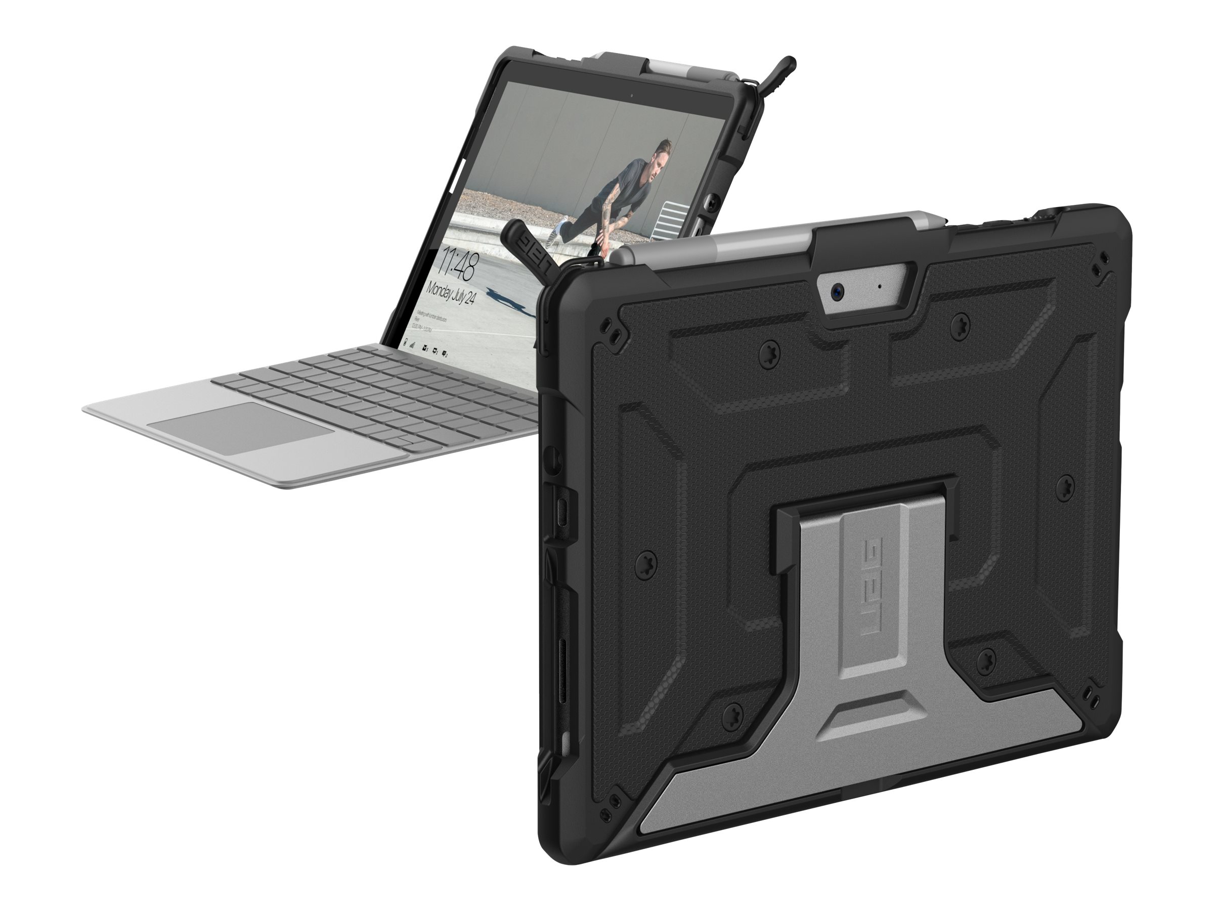 UAG Case for Microsoft Surface Go 3/Go 2/Go [10.5-inch] - Metropolis Black - Hintere Abdeckung fr Tablet - widerstandsfhig - A