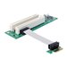 DeLOCK Riser card PCI Express x1 > 2x PCI 32Bit 5 V with flexible cable 9 cm left insertion - Riser Card
