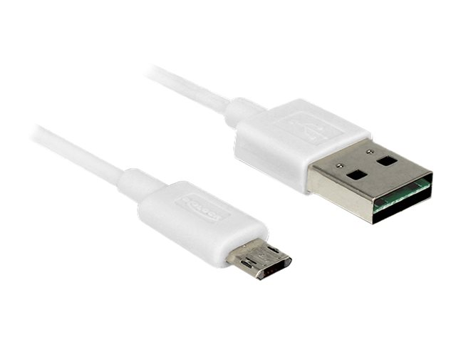 Delock EASY-USB - USB-Kabel - Micro-USB Typ B (M) zu USB (M) - USB 2.0 - 2 m - umkehrbarer A-Stecker, umkehrbarer mikro B-Stecke