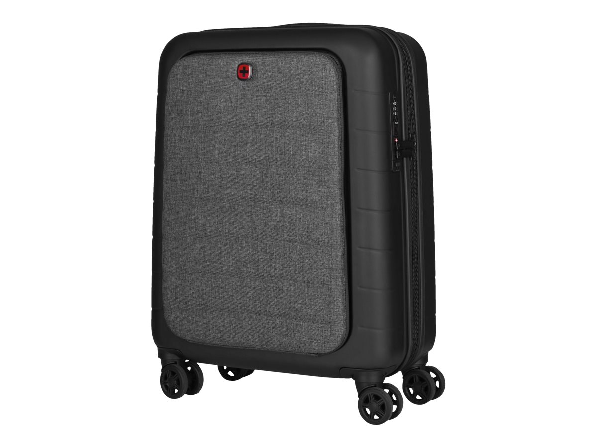 Wenger Syntry Carry-On - Spinner - Hardside - Polyester, Polycarbonat, ABS-Kunststoff - Schwarz, Heather Gray - 14