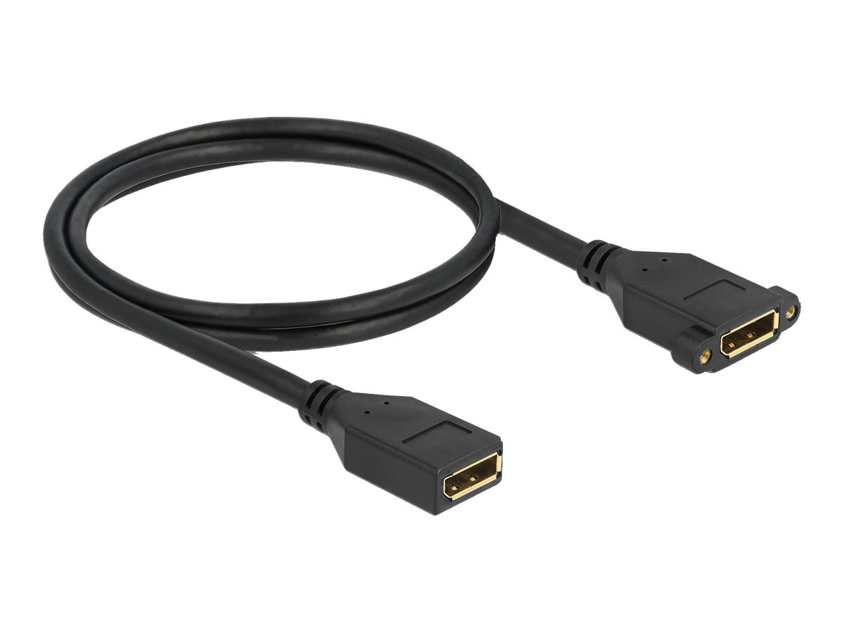 Delock - DisplayPort-Kabel - DisplayPort (W) zu DisplayPort (W) Paneel montierbar - DisplayPort 1.2 - 1 m - unterstützt 4K 60 Hz
