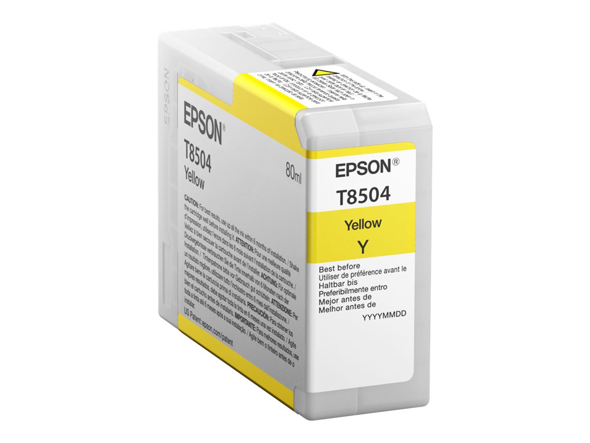 Epson T8504 - 80 ml - Gelb - Original - Tintenpatrone - fr SureColor P800, P800 Designer Edition, SC-P800