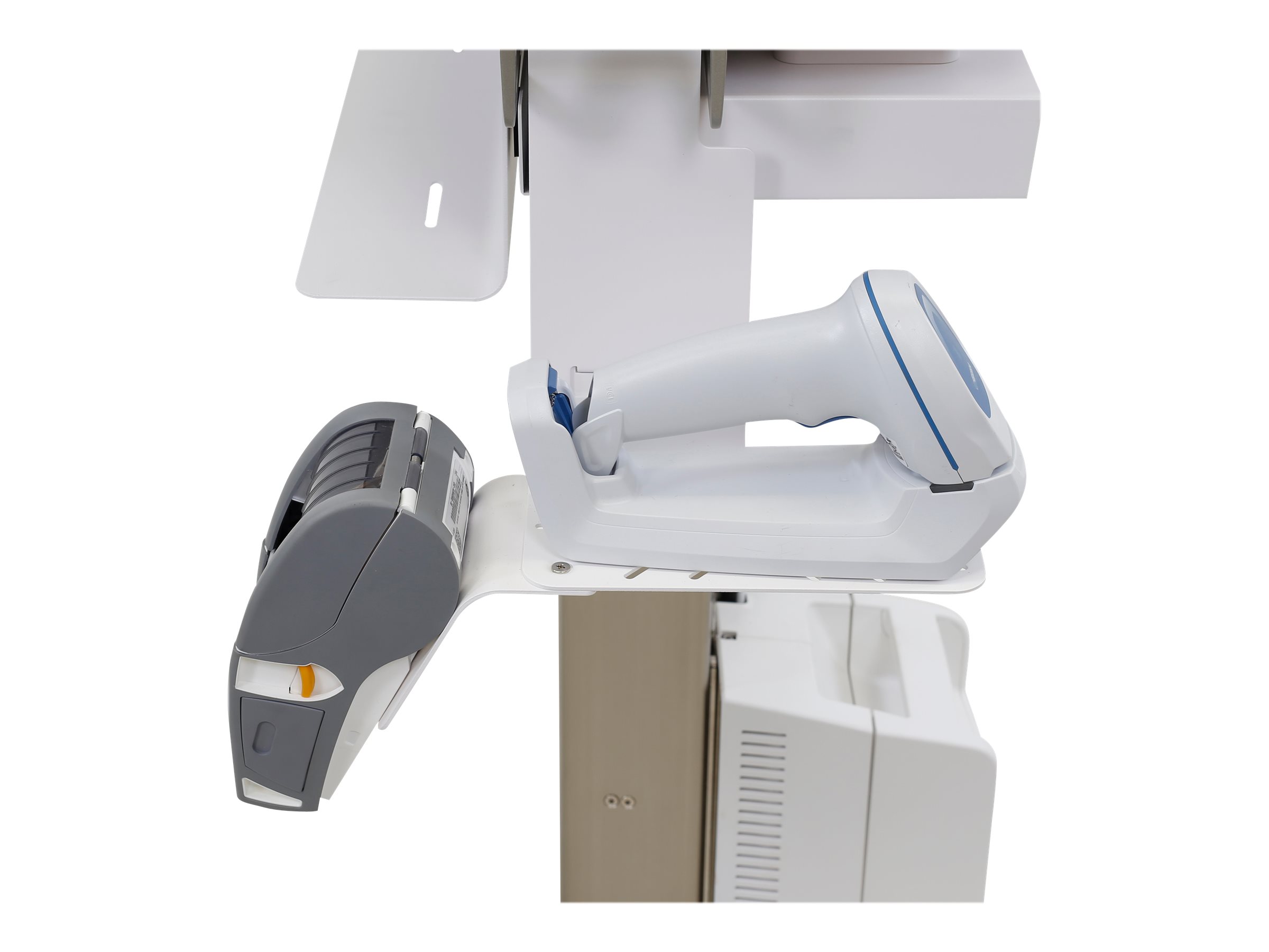 Ergotron Slim 2.0 - Montagekomponente (Klammer) - für Drucker - medizinisch - Montage an Wagenseite - für P/N: 98-467