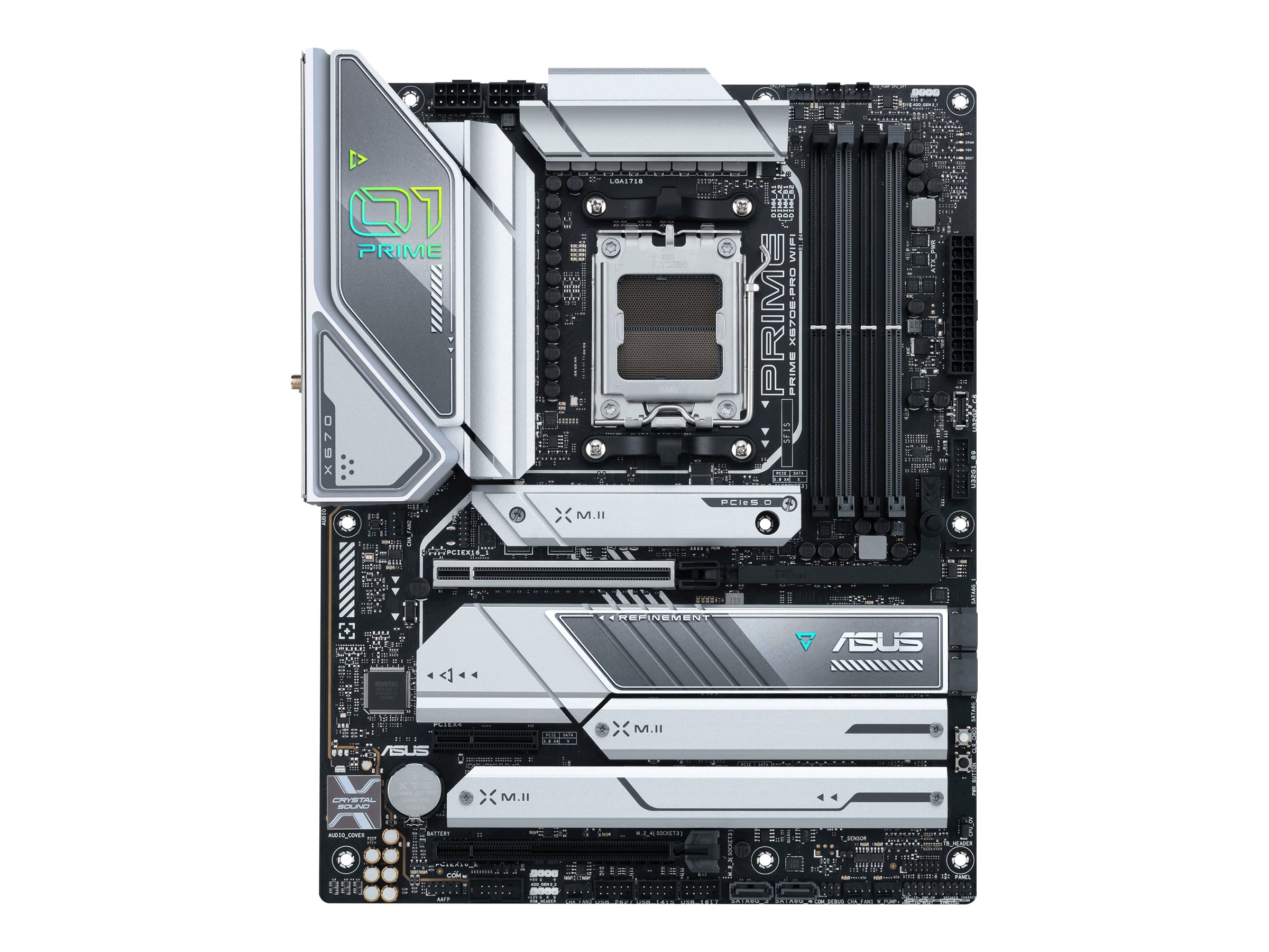 ASUS Prime X670E-PRO WIFI - Motherboard - ATX - Socket AM5 - AMD X670E Chipsatz - USB 3.2 Gen 1, USB 3.2 Gen 2, USB-C 3.2 Gen2, 