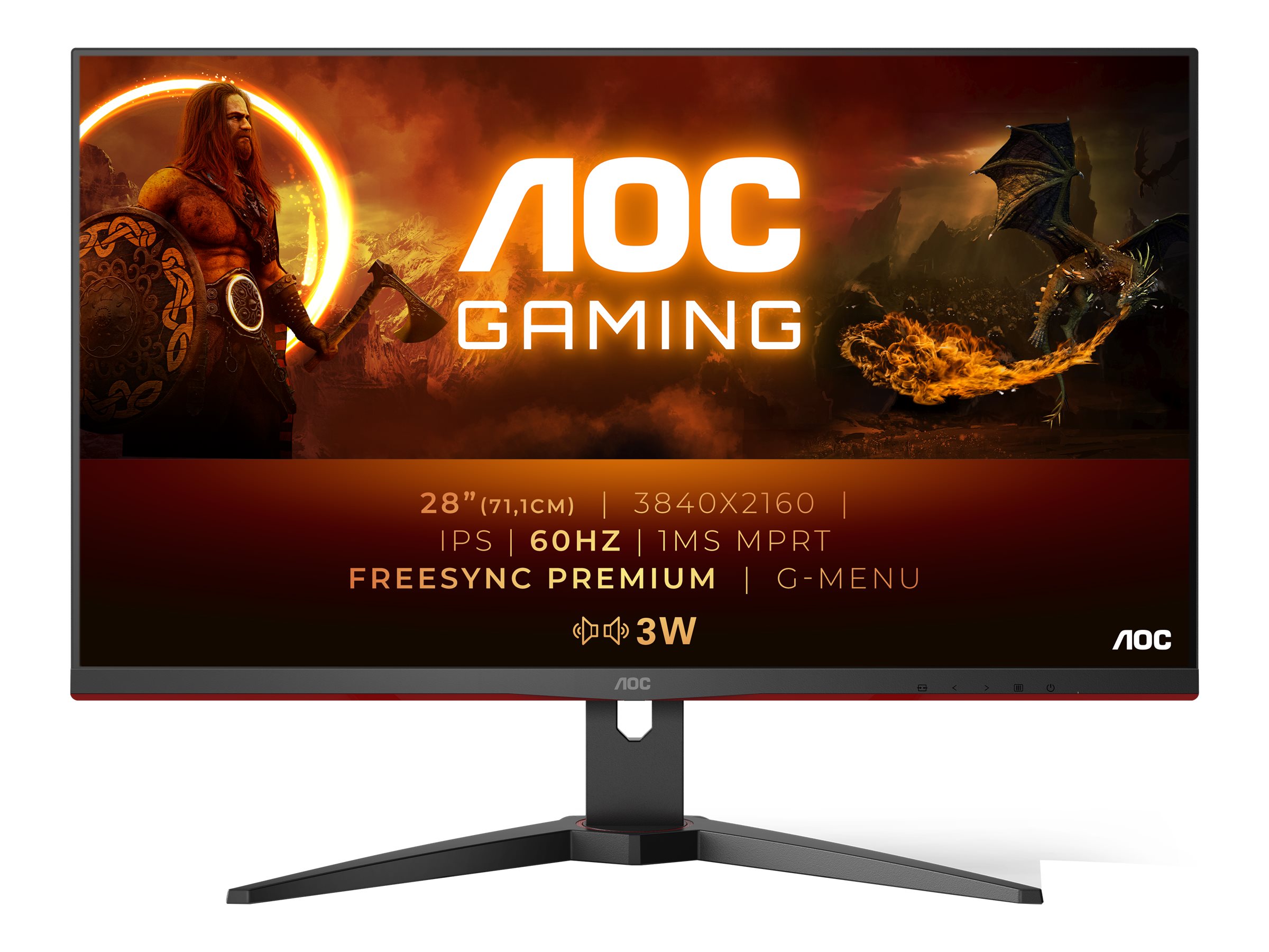 AOC Gaming U28G2AE/BK - LED-Monitor - Gaming - 71 cm (28