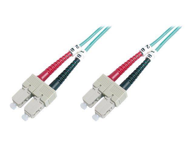 DIGITUS - Patch-Kabel - SC multi-mode (M) zu SC multi-mode (M) - 10 m - Glasfaser - 50/125 Mikrometer