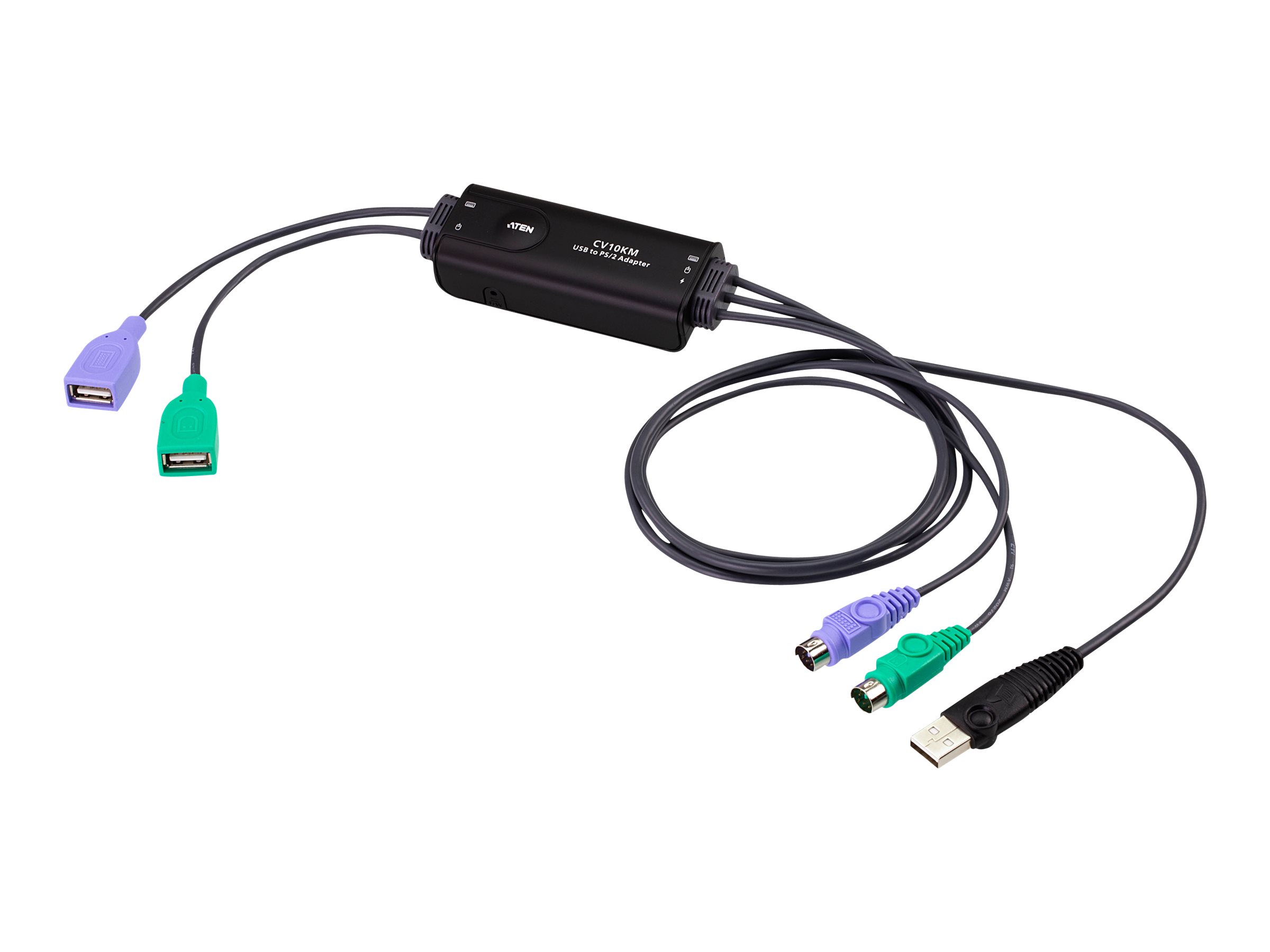 ATEN - Tastatur- / Video- / Maus- (KVM-) Kabel - USB, PS/2 (M) zu USB (W) - 80 cm - Schwarz - fr P/N: KX9970R, KX9970T