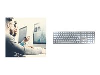 CHERRY KC 6000 SLIM FOR MAC - Tastatur - USB - Deutsch - Tastenschalter: CHERRY SX - Silber