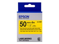 Epson LabelWorks LK-9YBP - Vinyl - Schwarz auf Gelb - Rolle (5 cm x 8 m) 1 Kassette(n) Etikettenband - fr LabelWorks LW-Z5000BE