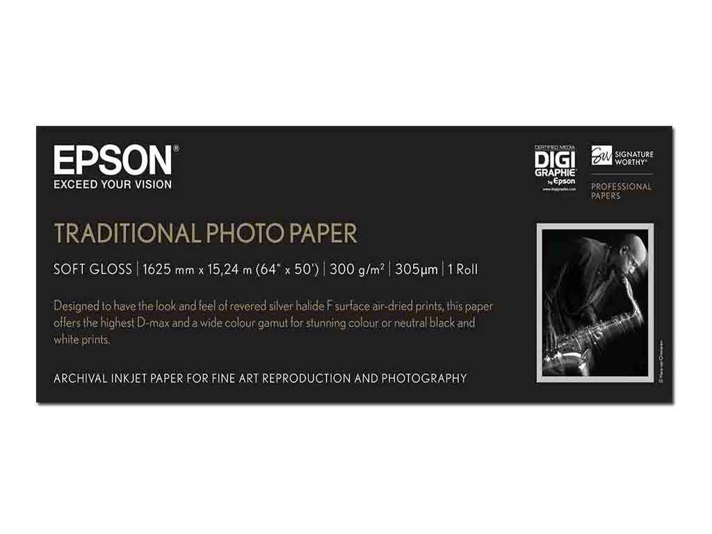 Epson Traditional Photo Paper - Rolle (162,6 cm x 15 m) - 300 g/m - Fotopapier - fr Stylus Pro 11880; SureColor SC-P20000