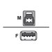 M-CAB - USB-Adapter - USB Typ A (W) zu USB Type B (M) - USB 3.0 - Blau