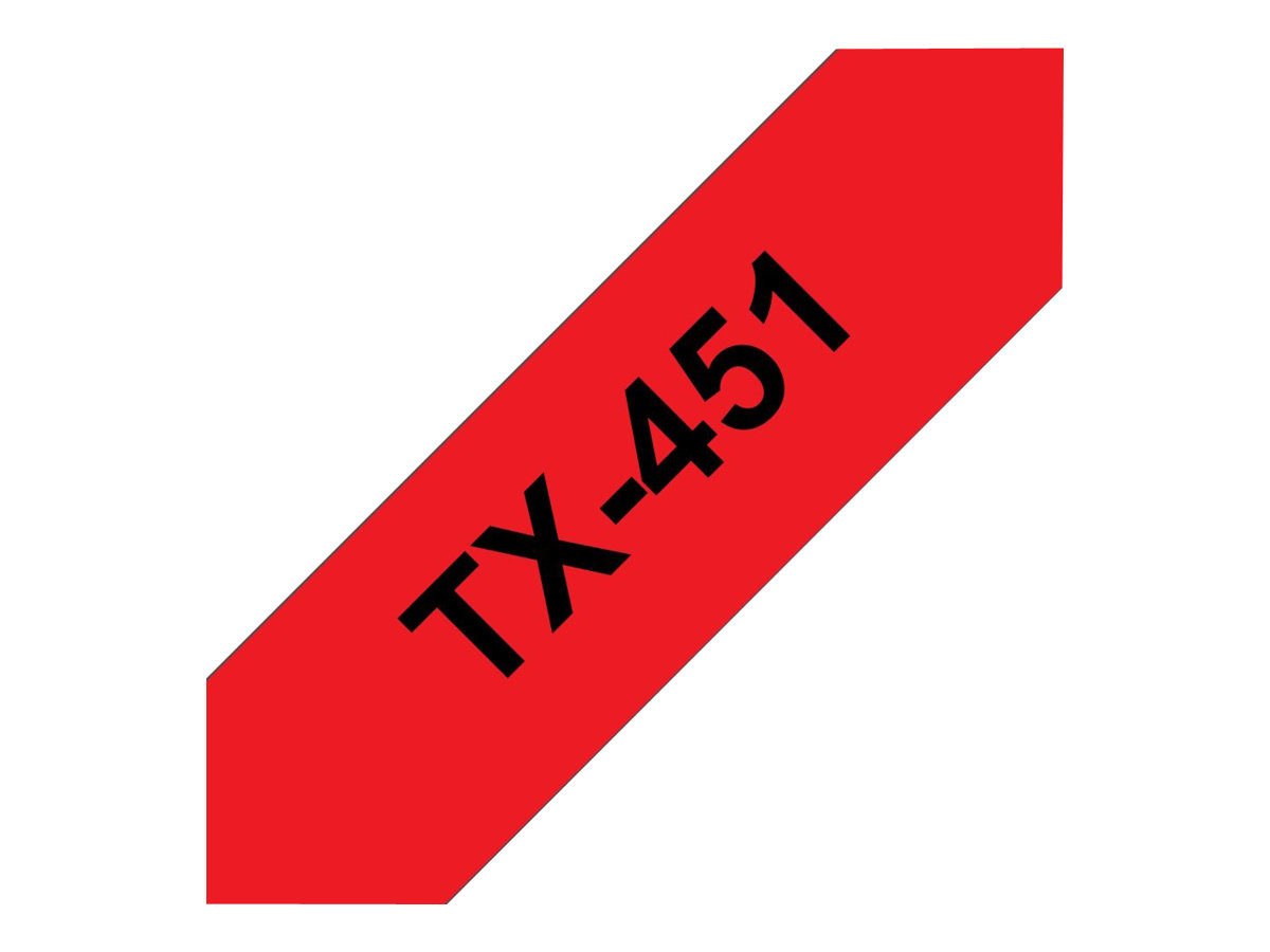 Brother TX - Schwarz auf rot - Rolle (2,4 cm) 1 Kassette(n) laminiertes Band - fr P-Touch PT-30, PT-7000, PT-8000, PT-PC