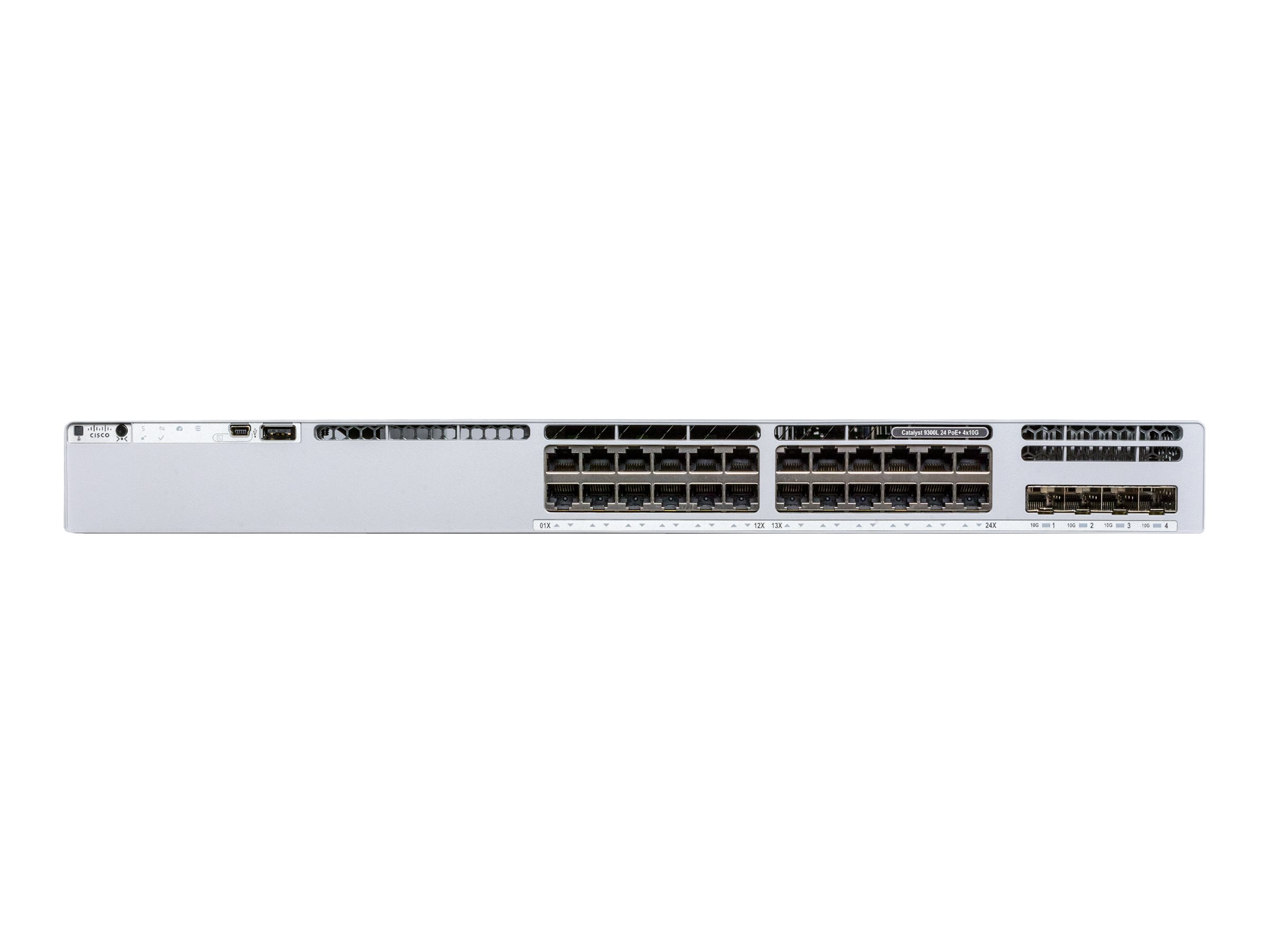 Cisco Catalyst 9300L - Network Essentials - Switch - L3 - managed - 24 x 10/100/1000 (UPOE) + 4 x 10 Gigabit SFP+ (Uplink)
