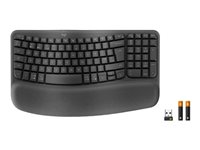 Logitech Wave Keys for Business - Tastatur - kabellos - Bluetooth 5.1 LE - QWERTY - Graphite