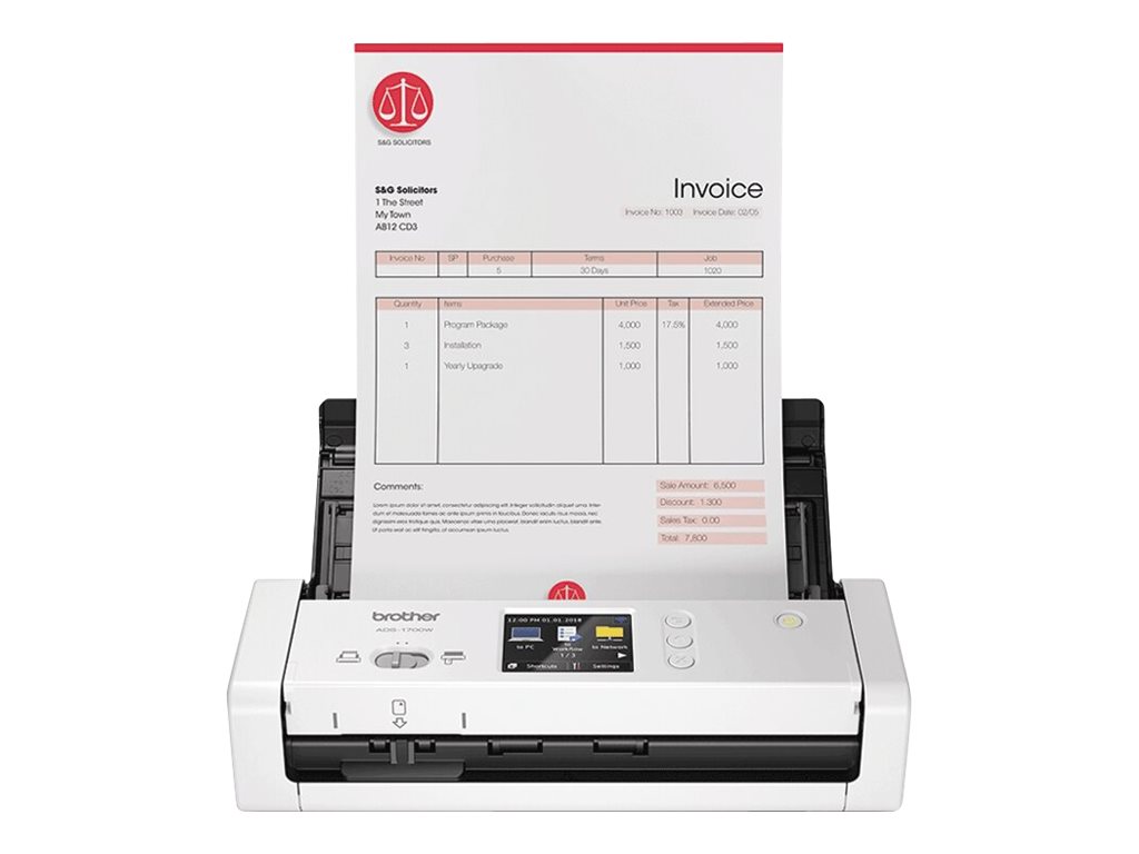 Brother ADS-1700W - Dokumentenscanner - Dual CIS - Duplex - A4 - 600 dpi x 600 dpi