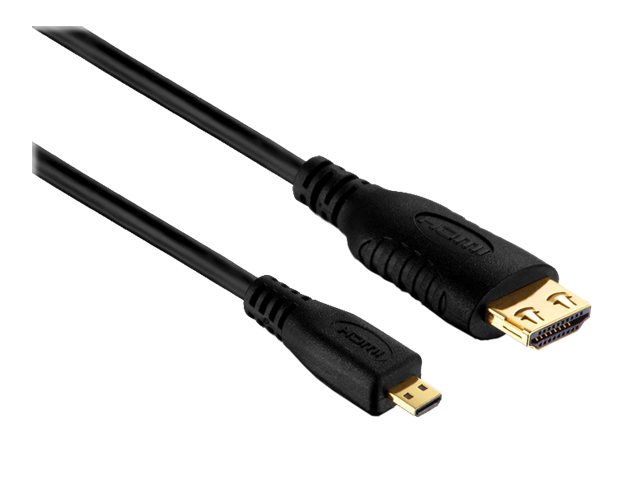 Purelink PureInstall - HDMI-Kabel mit Ethernet - mikro HDMI männlich zu HDMI männlich - 1.5 m - Dreifachisolierung - Schwarz