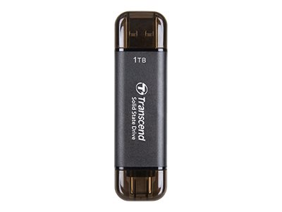 Transcend ESD310C - SSD - 1 TB - extern (tragbar) - USB 3.2 Gen 2x1 (USB-C Steckverbinder) - Schwarz