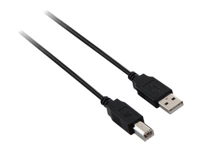 V7 - USB-Kabel - USB (M) zu USB Typ B (M) - 3 m - Schwarz