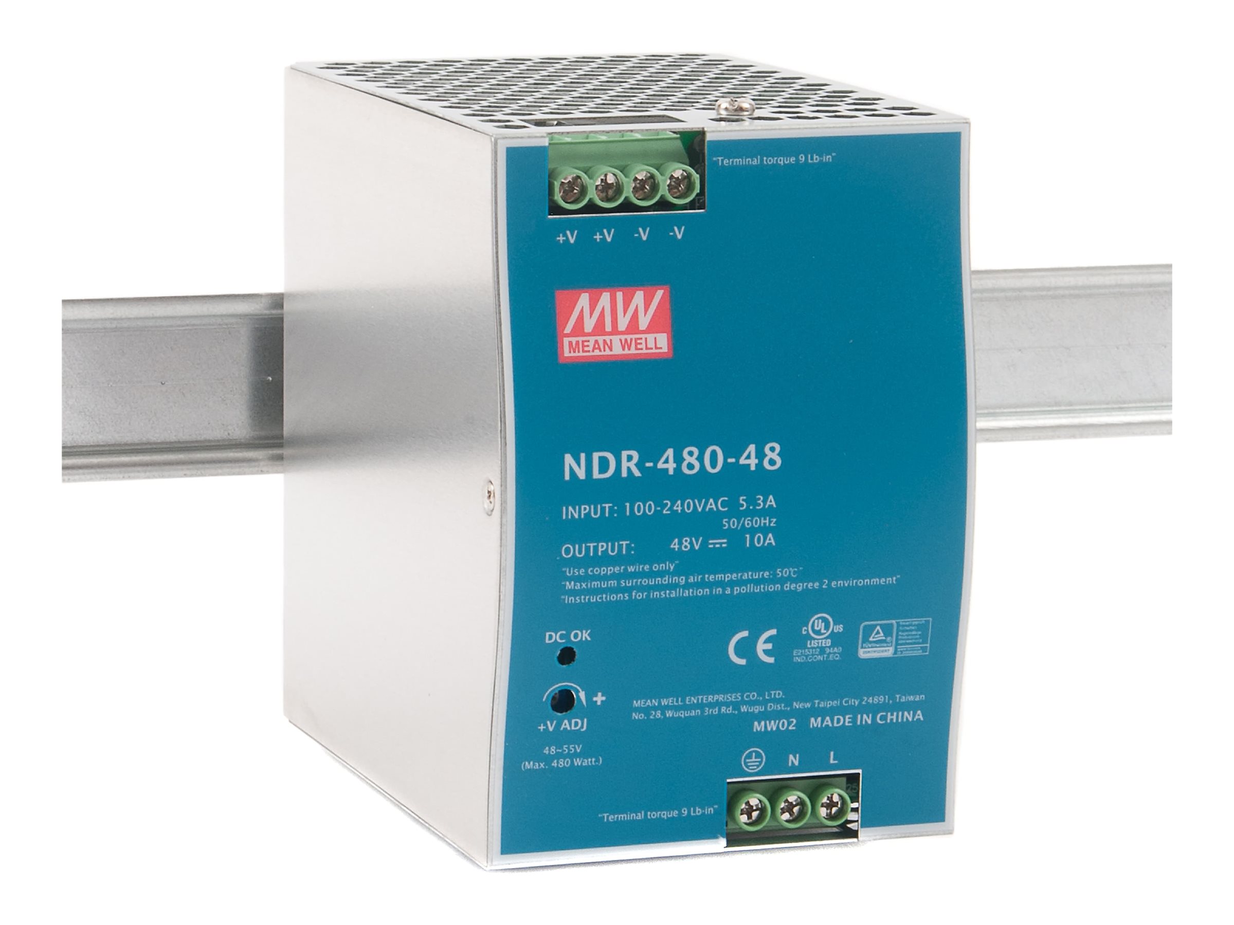 D-Link DIS N480-48 - Netzteil (DIN-Schienenmontage mglich) - 480 Watt - fr DIS 100G-5PSW