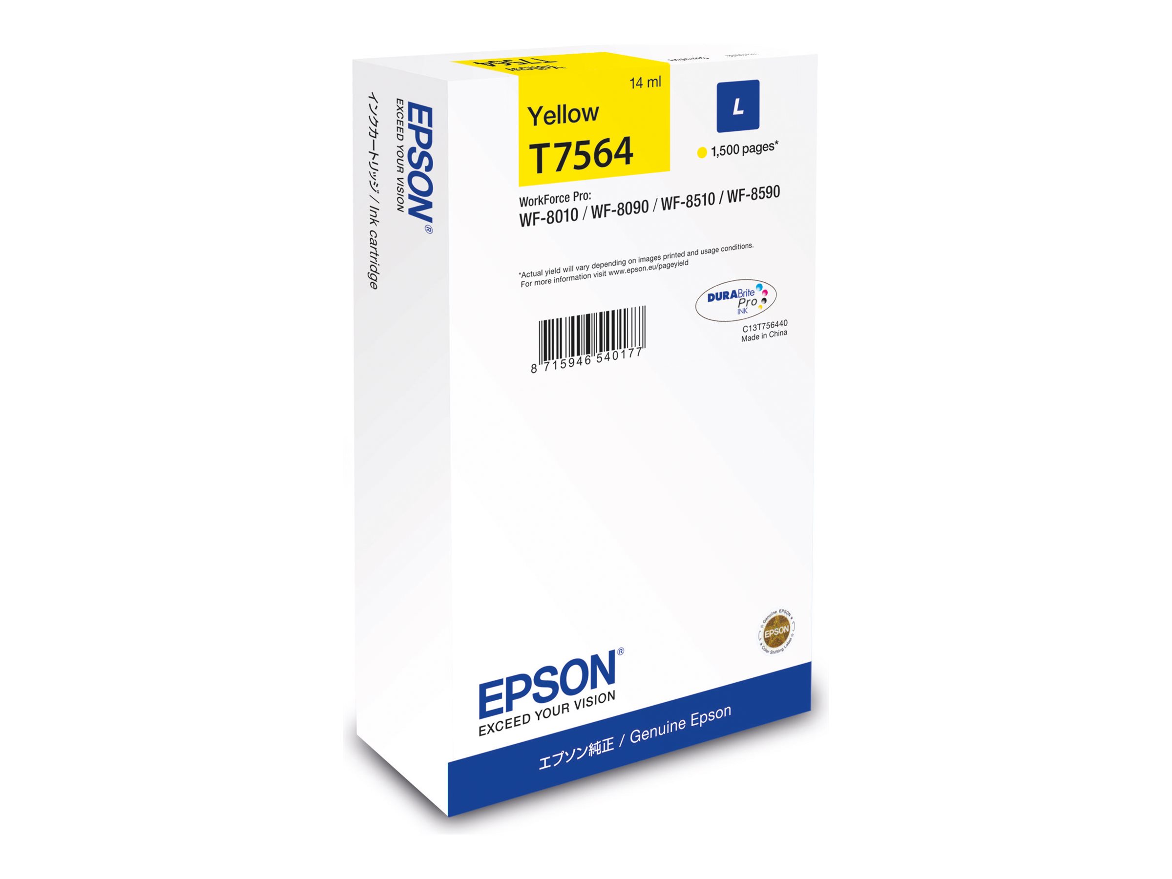 Epson T7564 - 14 ml - L-Grsse - Gelb - original - Tintenpatrone