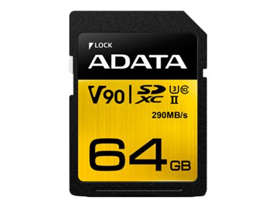 ADATA Premier ONE - Flash-Speicherkarte - 64 GB - UHS-II U3 / Class10 - SDXC UHS-II
