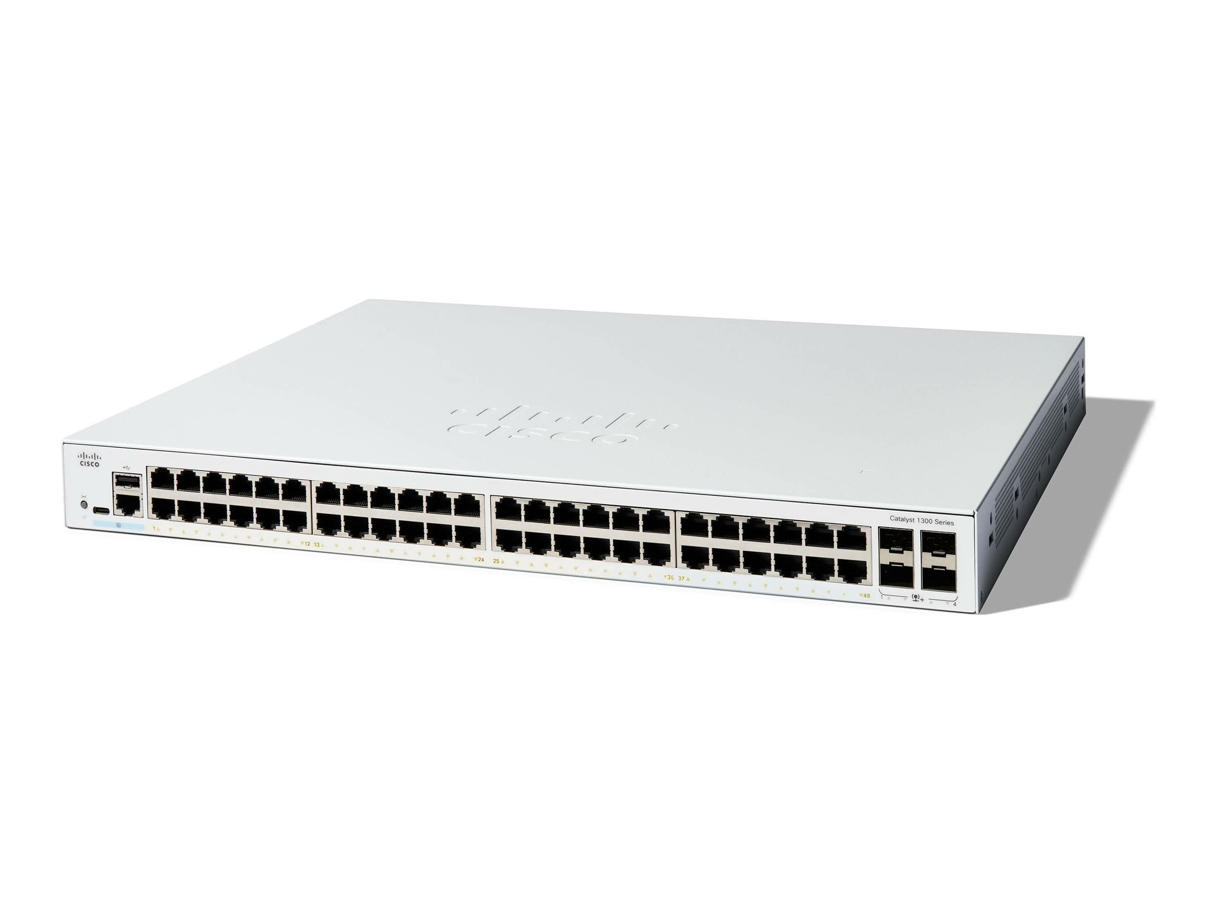 Cisco Catalyst 1300-48T-4X - Switch - L3 - managed - 48 x 10/100/1000Base-T + 4 x 10 Gigabit SFP+ - an Rack montierbar