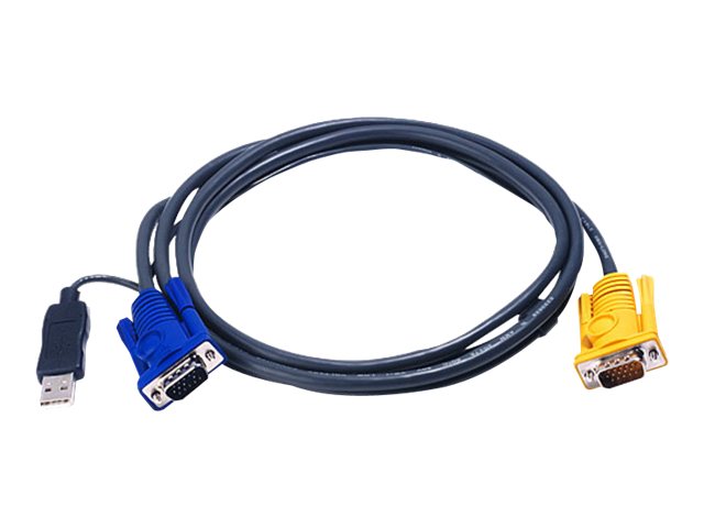 ATEN 2L-5203UP - Video- / USB-Kabel - HD-15 (VGA) (M) zu USB, HD-15 (VGA) (M) - 3 m
