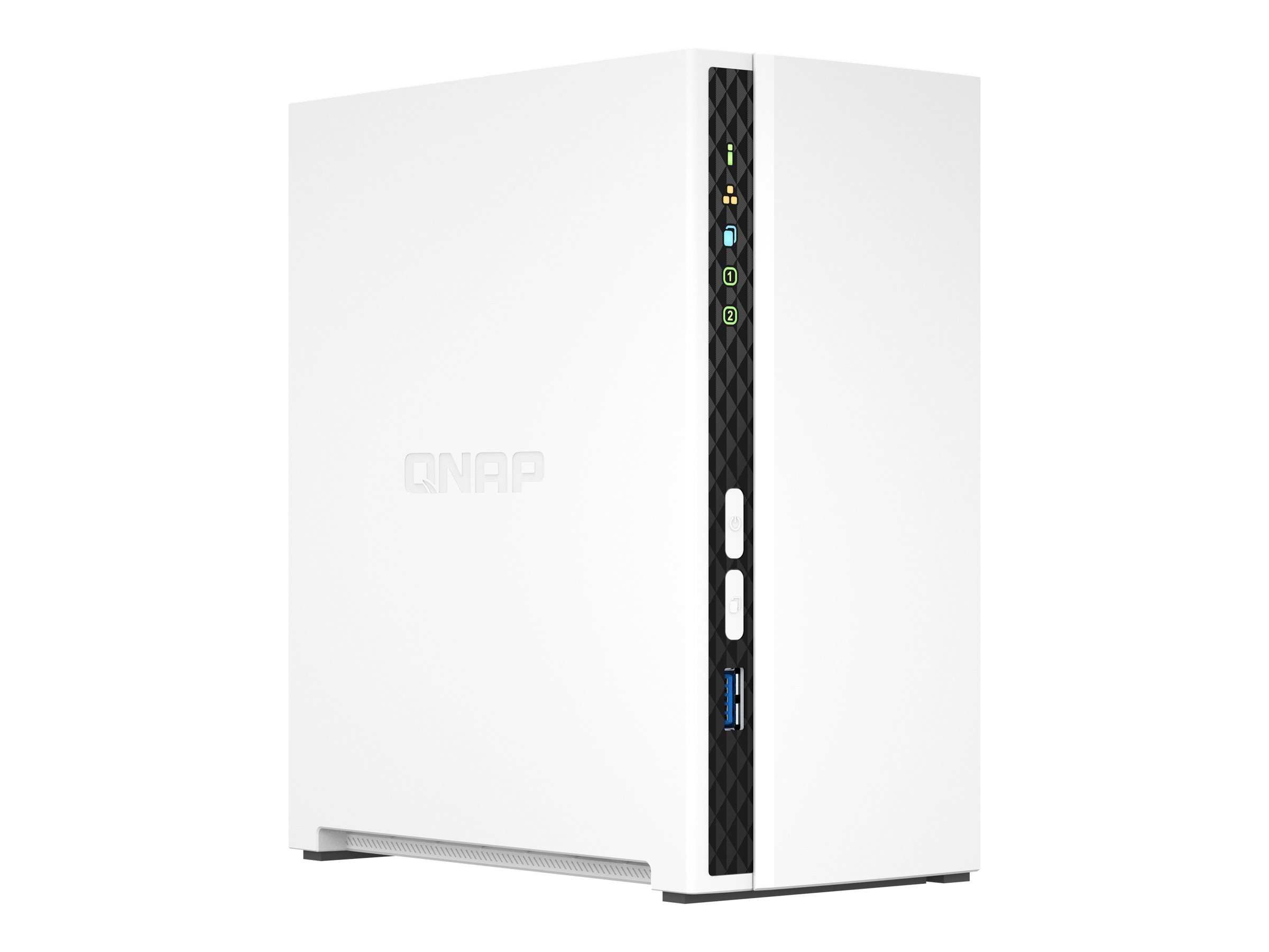 QNAP TS-233 - NAS-Server - 2 Schchte - SATA 6Gb/s - RAID RAID 0, 1, JBOD - RAM 2 GB